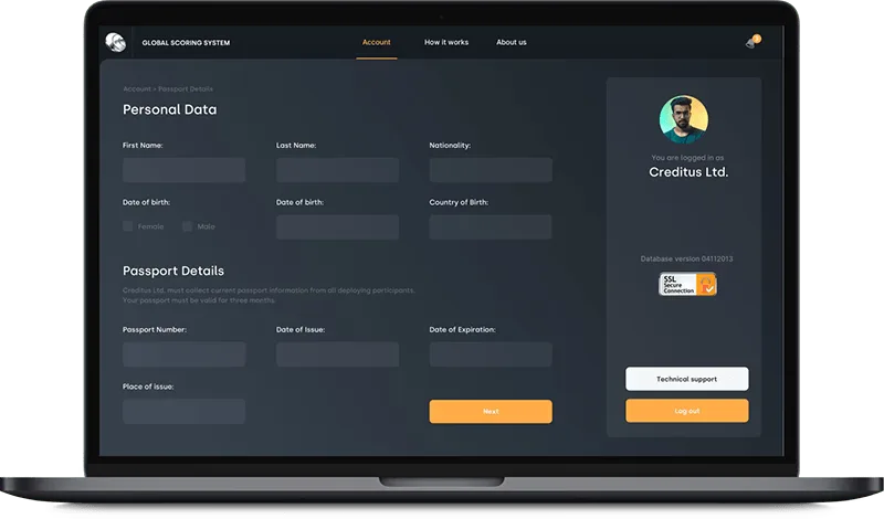 Credit Scoring SaaS App for Financial Organizations