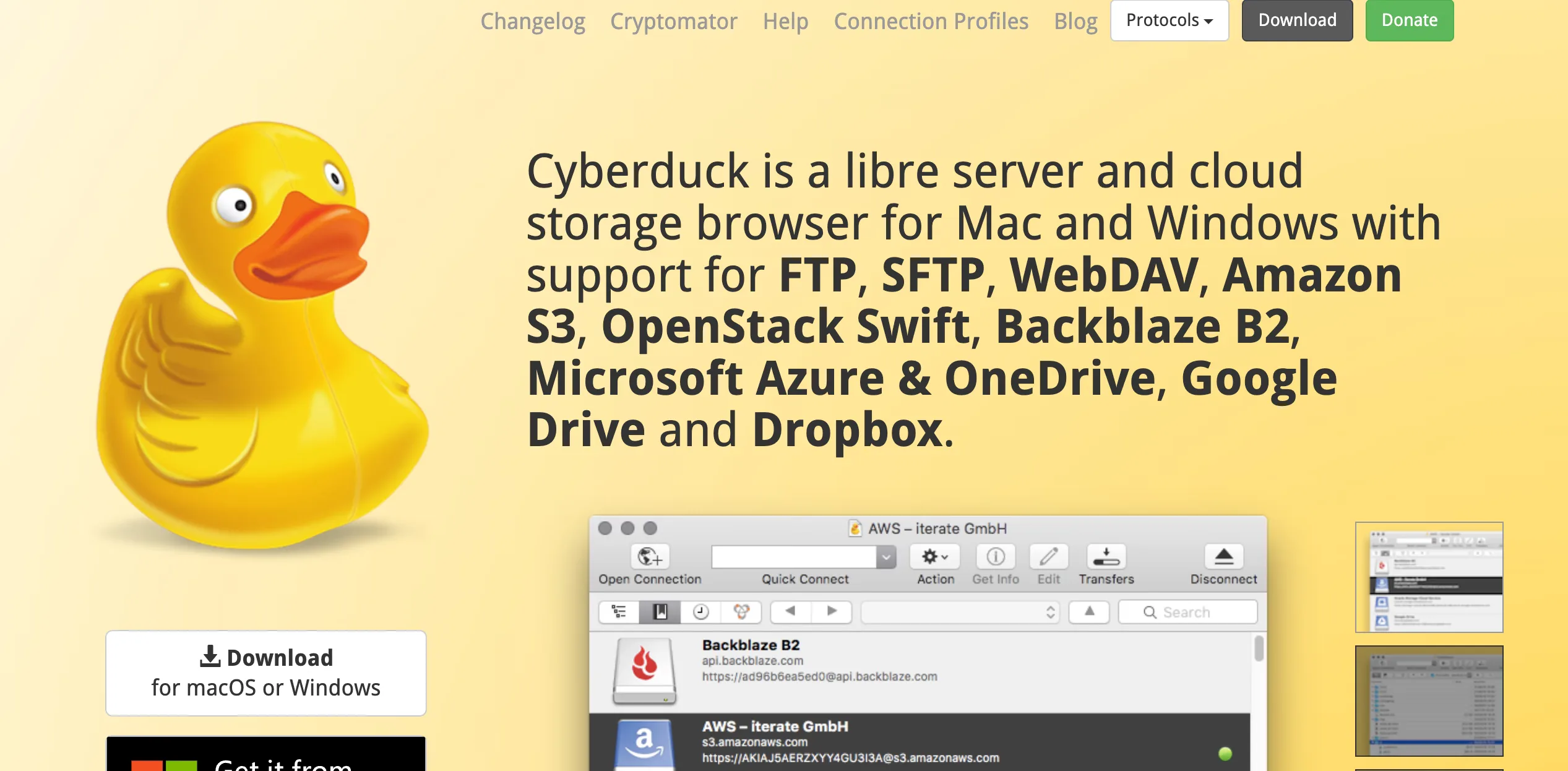 Libre server and cloud storage browser