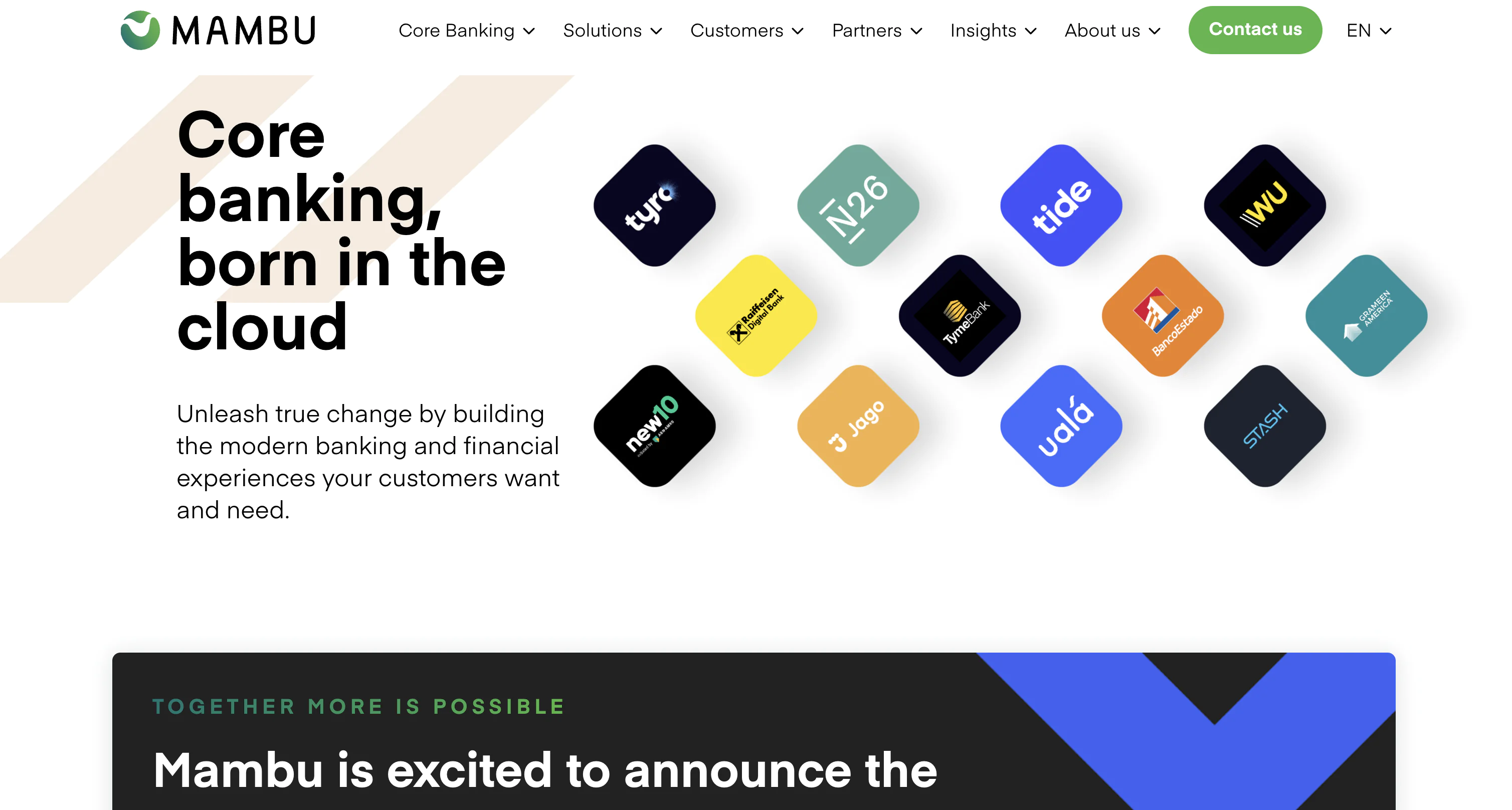 SaaS cloud banking platform